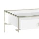 Silver Iron Side Table in Biancaneve