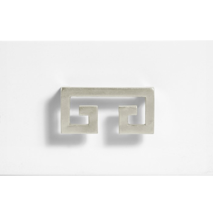 Silver Iron Side Table in Biancaneve