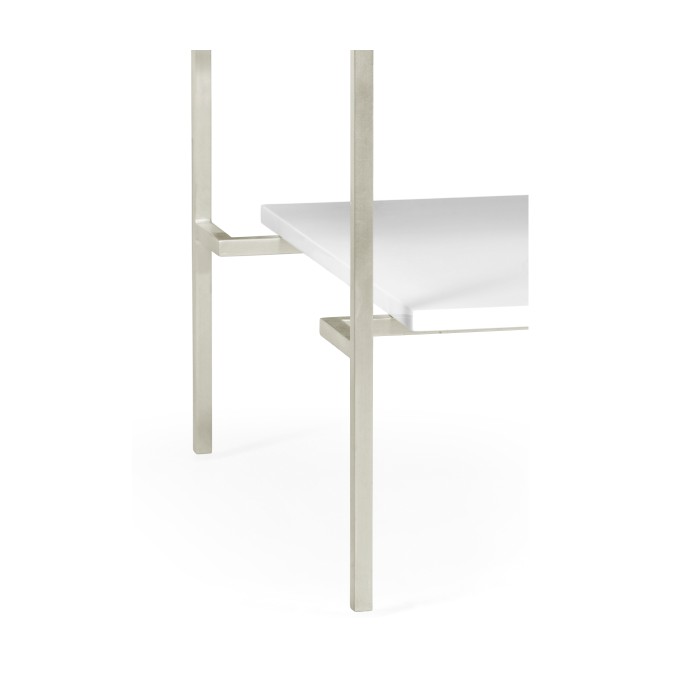Silver Iron Side Table in Biancaneve