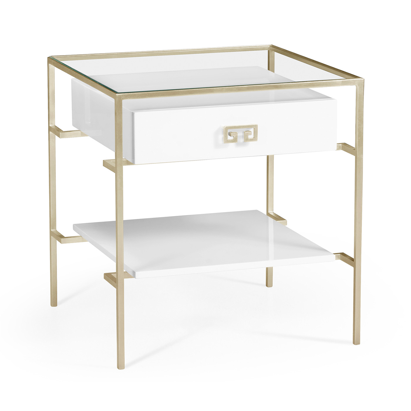 Silver Iron Side Table in Biancaneve