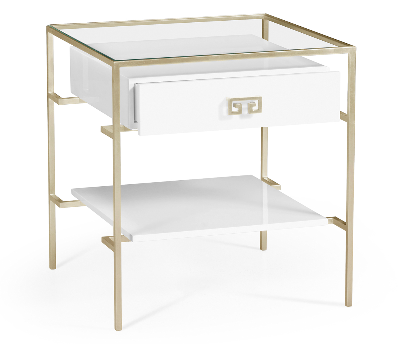 Silver Iron Side Table in Biancaneve