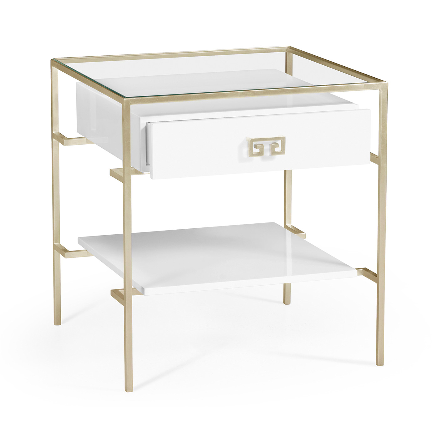 Silver Iron Side Table in Biancaneve