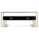 Gilded Iron Coffee Table in Smoky Black
