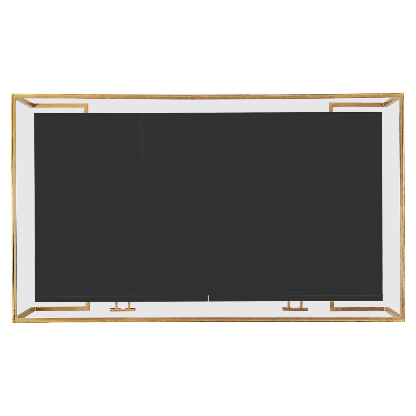 Gilded Iron Coffee Table in Smoky Black