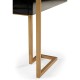 Gilded Iron Coffee Table in Smoky Black