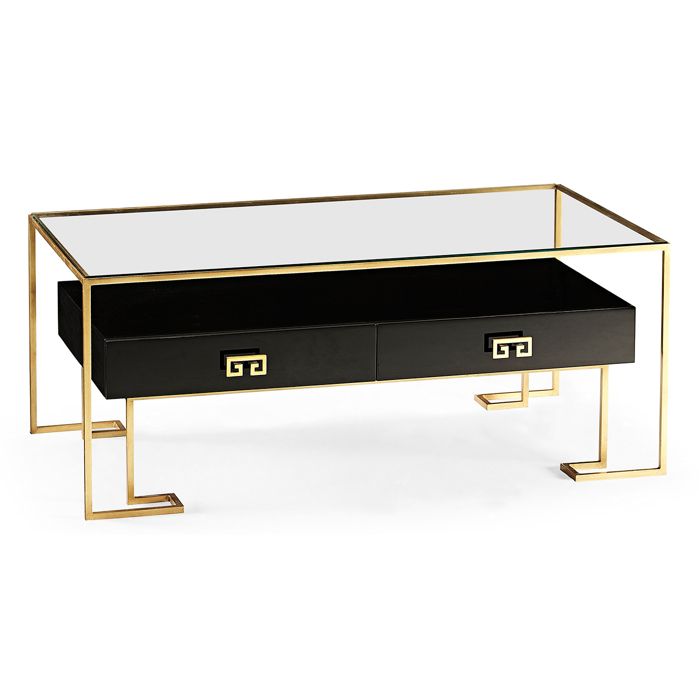 Gilded Iron Coffee Table in Smoky Black
