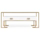 Gilded Iron Coffee Table in Biancaneve
