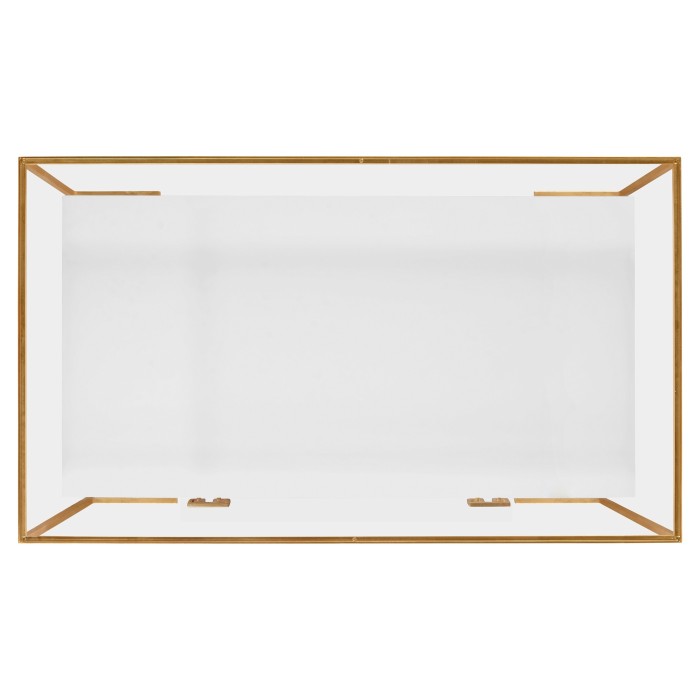 Gilded Iron Coffee Table in Biancaneve