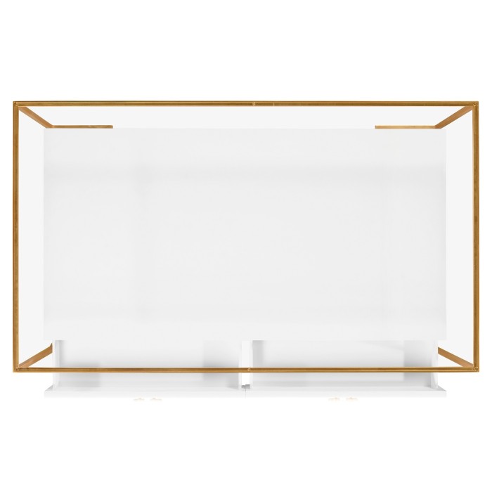 Gilded Iron Coffee Table in Biancaneve