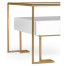 Gilded Iron Coffee Table in Biancaneve