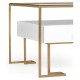 Gilded Iron Coffee Table in Biancaneve