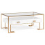 Gilded Iron Coffee Table in Biancaneve