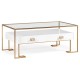 Gilded Iron Coffee Table in Biancaneve