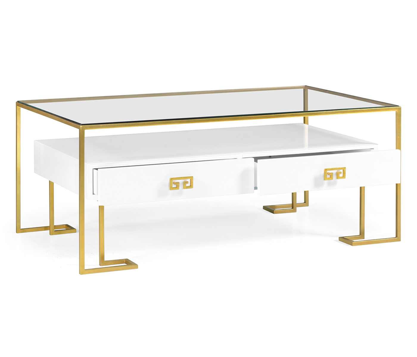 Gilded Iron Coffee Table in Biancaneve