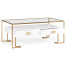 Gilded Iron Coffee Table in Biancaneve