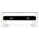 Silver Iron Coffee Table in Smoky Black