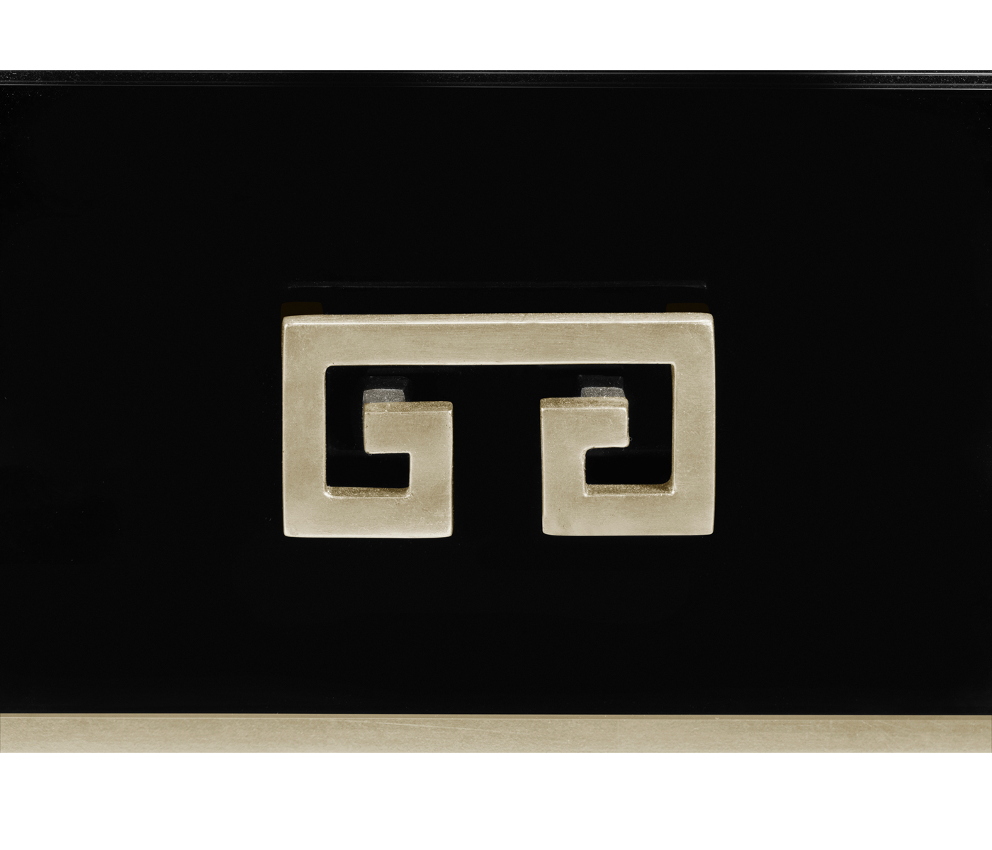 Silver Iron Coffee Table in Smoky Black