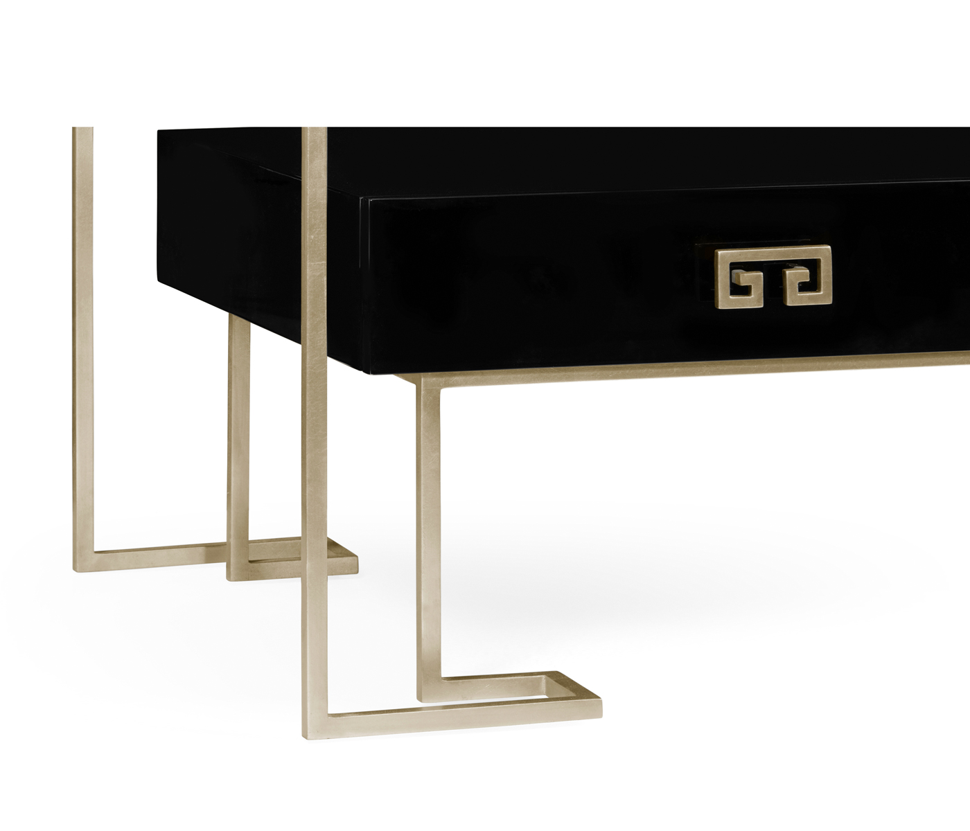 Silver Iron Coffee Table in Smoky Black