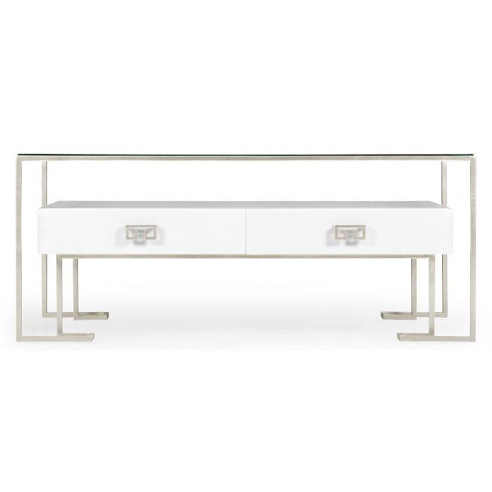 Silver Iron Coffee Table in Biancaneve