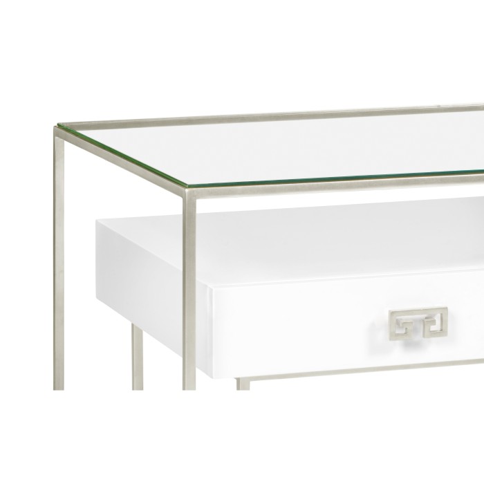 Silver Iron Coffee Table in Biancaneve