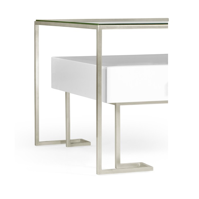 Silver Iron Coffee Table in Biancaneve