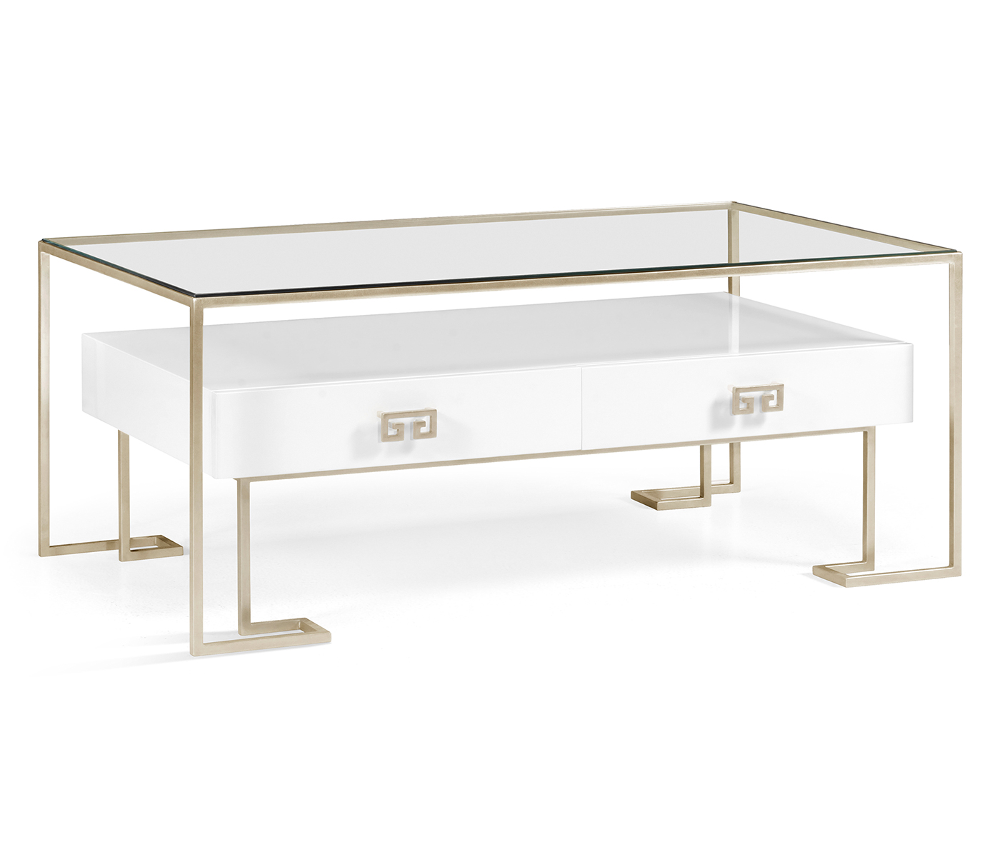 Silver Iron Coffee Table in Biancaneve