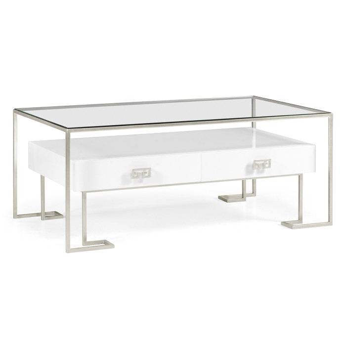 Silver Iron Coffee Table in Biancaneve
