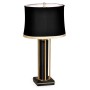 Gilded Iron Table Lamp in Smoky Black