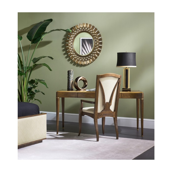 Gilded Iron Table Lamp in Biancaneve