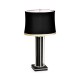 Silver Iron Table Lamp in Smoky Black