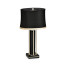 Silver Iron Table Lamp in Smoky Black