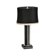 Silver Iron Table Lamp in Smoky Black