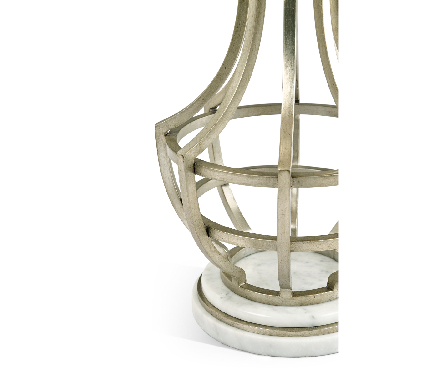 Silver iron table lamp