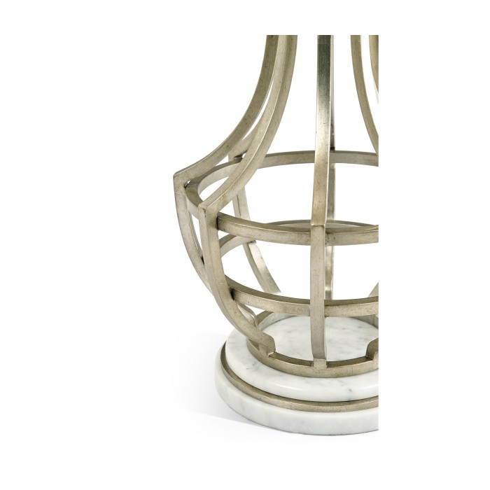 Silver iron table lamp