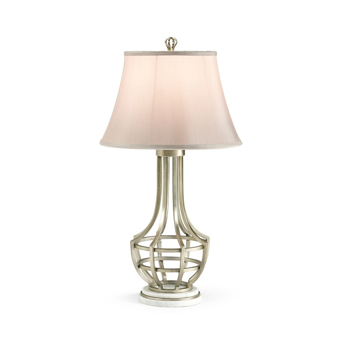 Silver iron table lamp