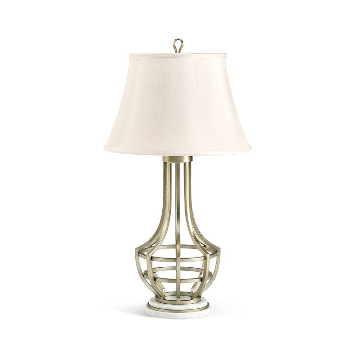 Silver iron table lamp