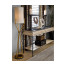 Rectangular Console Table with Iron Base and Slate Top