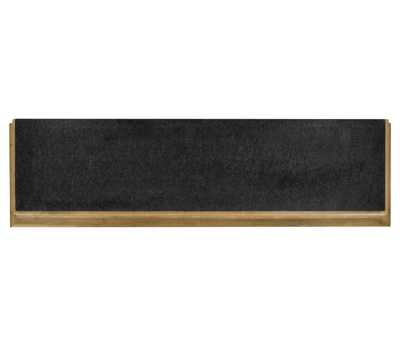 Rectangular Console Table with Iron Base and Slate Top