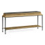 Rectangular Console Table with Iron Base and Slate Top