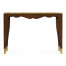 Mahogany console table with Bidasar Gold marble top