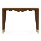 Mahogany console table with Bidasar Gold marble top