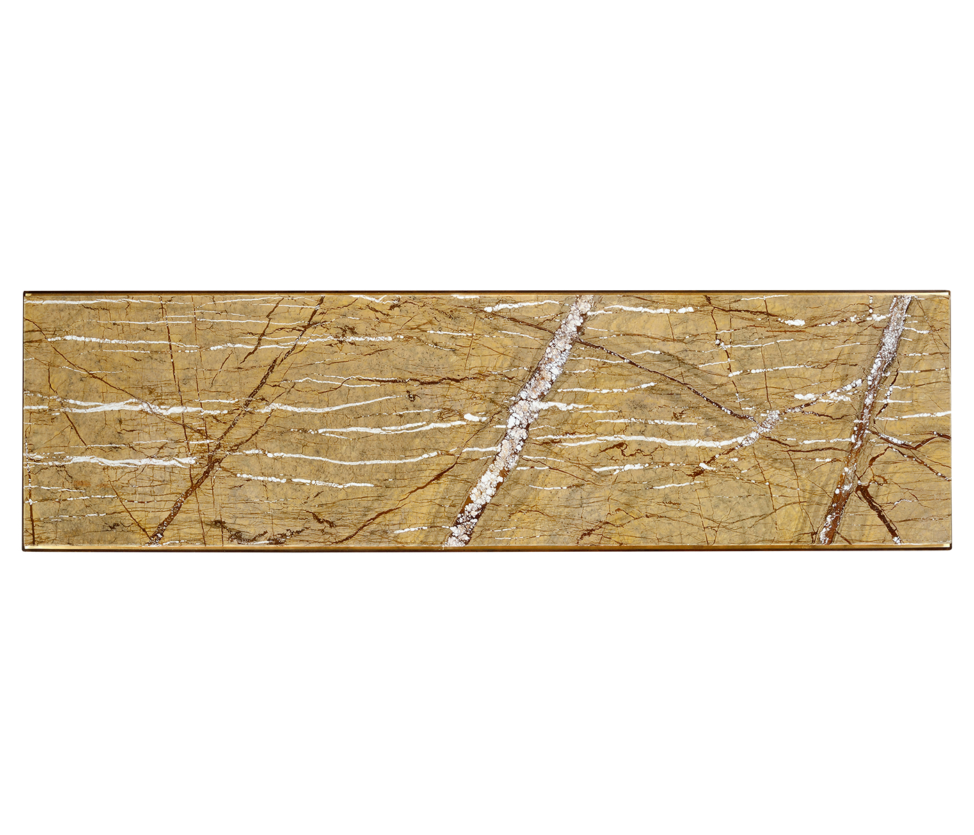 Mahogany console table with Bidasar Gold marble top