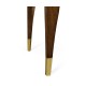 Mahogany square side table with Bidasar Gold marble top