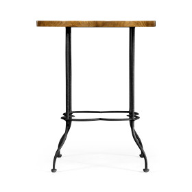 Quatrefoil Light Brown Chestnut Lamp Table