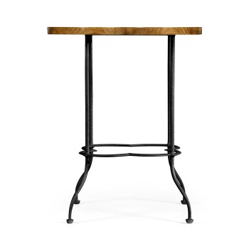 Quatrefoil Light Brown Chestnut Lamp Table