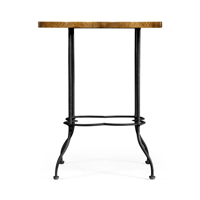 Quatrefoil Light Brown Chestnut Lamp Table