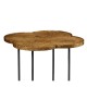 Quatrefoil Light Brown Chestnut Lamp Table