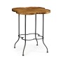 Quatrefoil Light Brown Chestnut Lamp Table