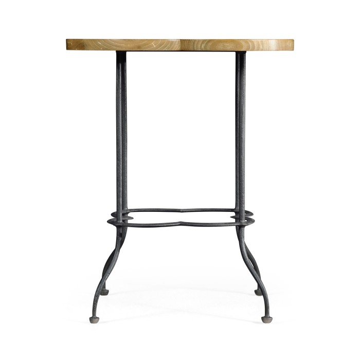 Quatrefoil Limed Chestnut Lamp Table