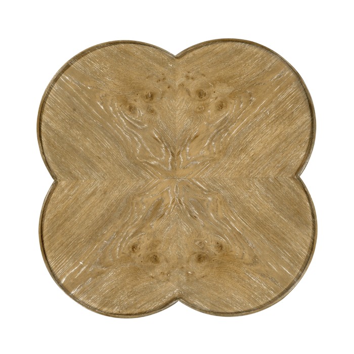Quatrefoil Limed Chestnut Lamp Table